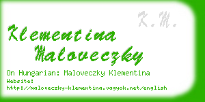 klementina maloveczky business card